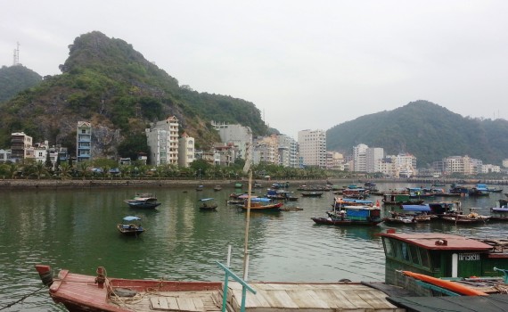 Cat Ba - Town from Fishing Port