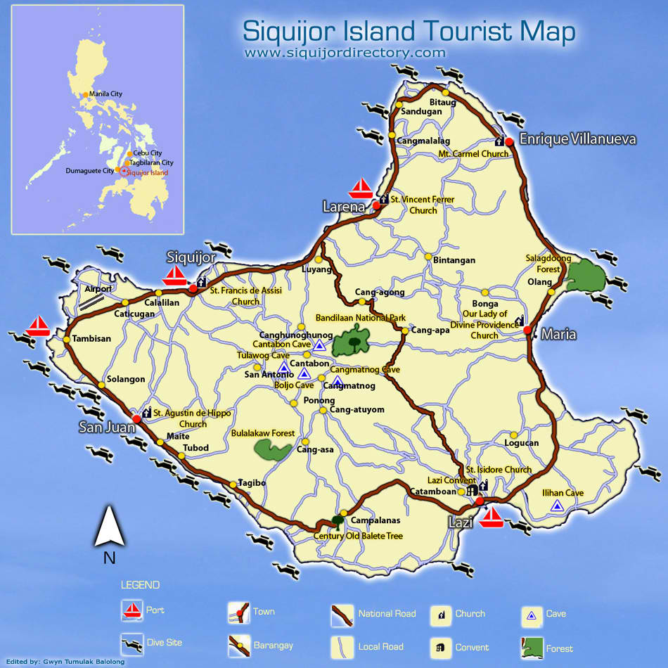 Siquijor Tourist Map