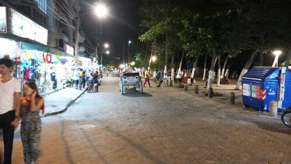 Rodadero - Waterfront Street at Night