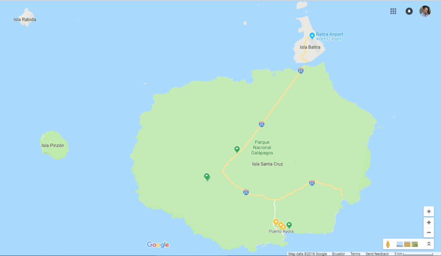 Santa Cruz - Island Map