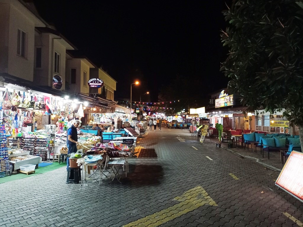 Dalyan - Shopping Street at Night